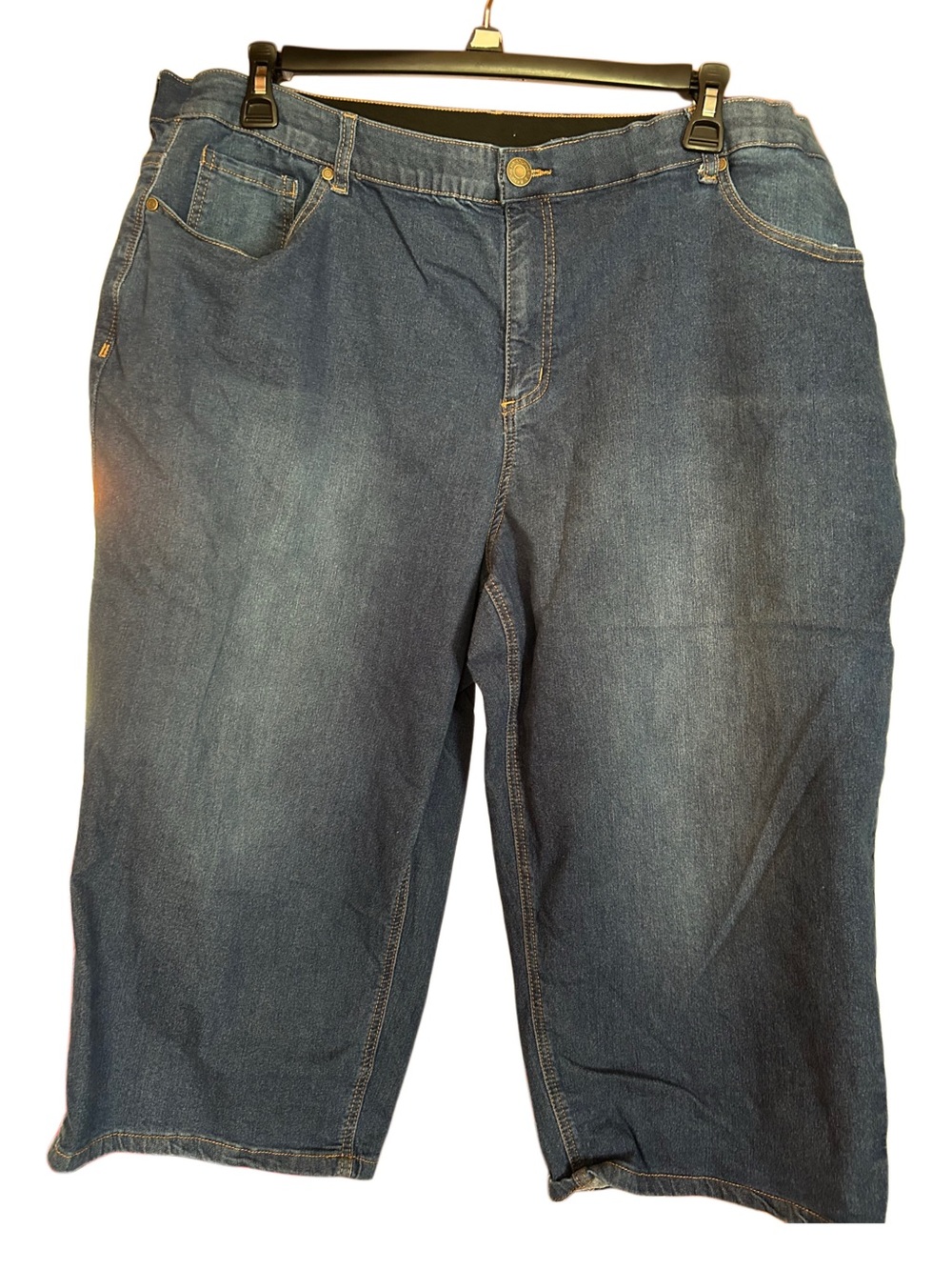 CJ Banks Women's Denim Cropped Capris, 22W